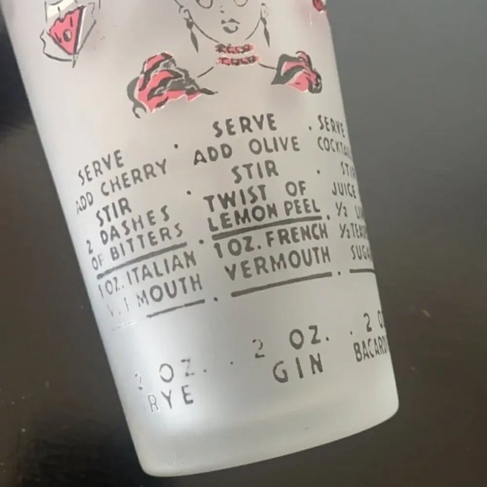 Vintage Cocktail Mixing Glass